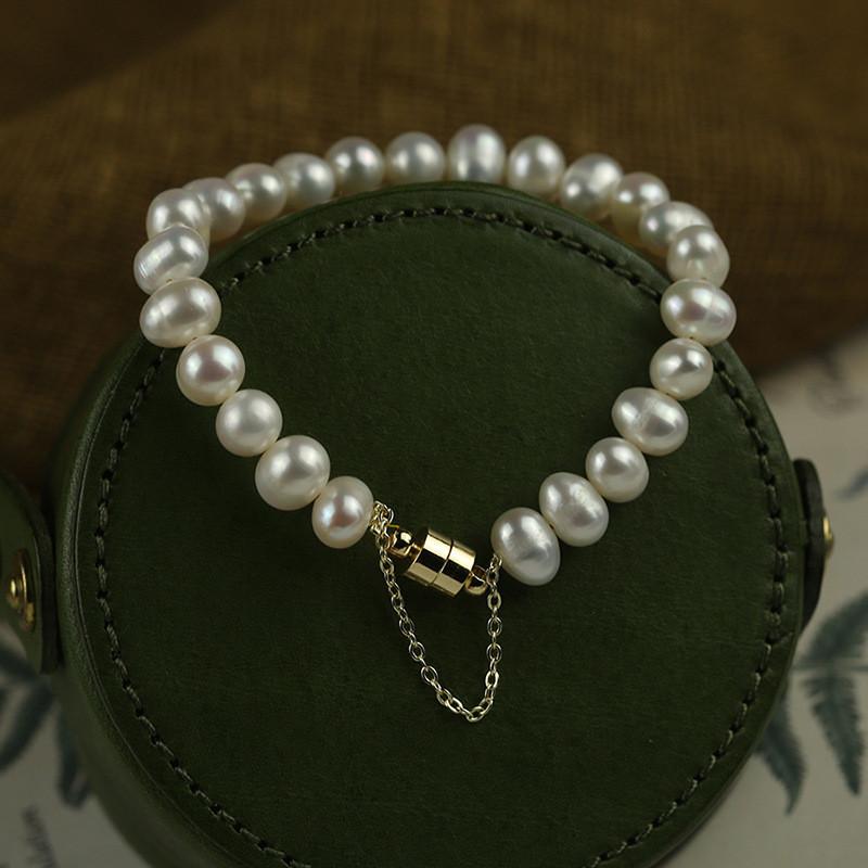 Australian White Pearl Bracelet Beads for Women Versatile Accessories New Chinese Style Niche High-end Light Luxury Fresh