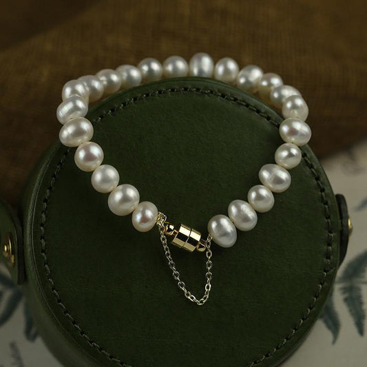 Australian White Pearl Bracelet Beads for Women Versatile Accessories New Chinese Style Niche High-end Light Luxury Fresh