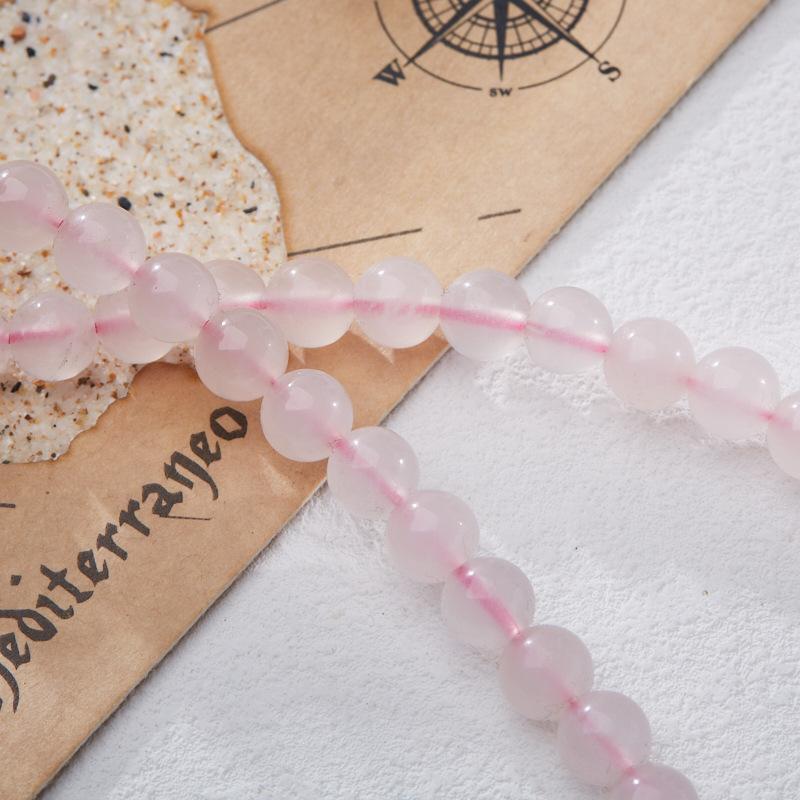 Natural Rose Quartz Bracelet for Women with Gold Thread, Jade Small Pumpkin Tassel Double Circle Bracelet, Pink Crystal Bracelet, Best Friend Gift