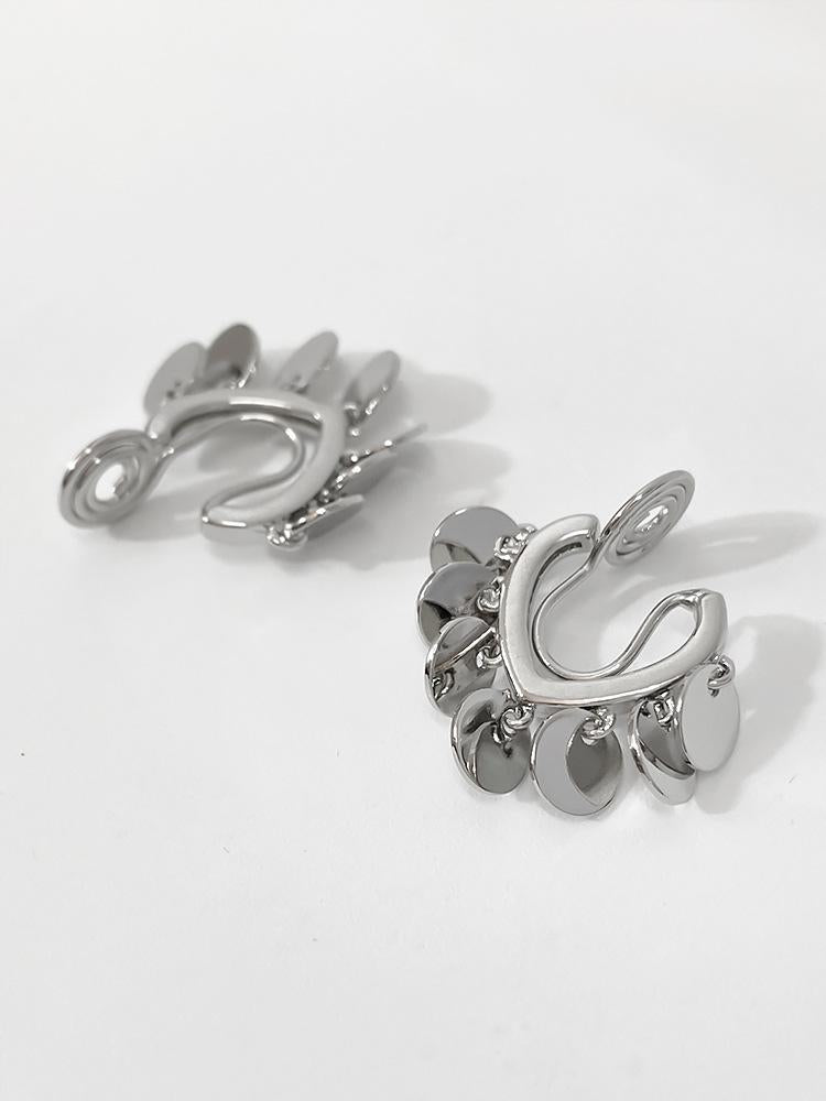 Non-Pierced Earrings for Women Mosquito Coil Ear Clips Heart-Shaped Earrings High-End Earrings New Style