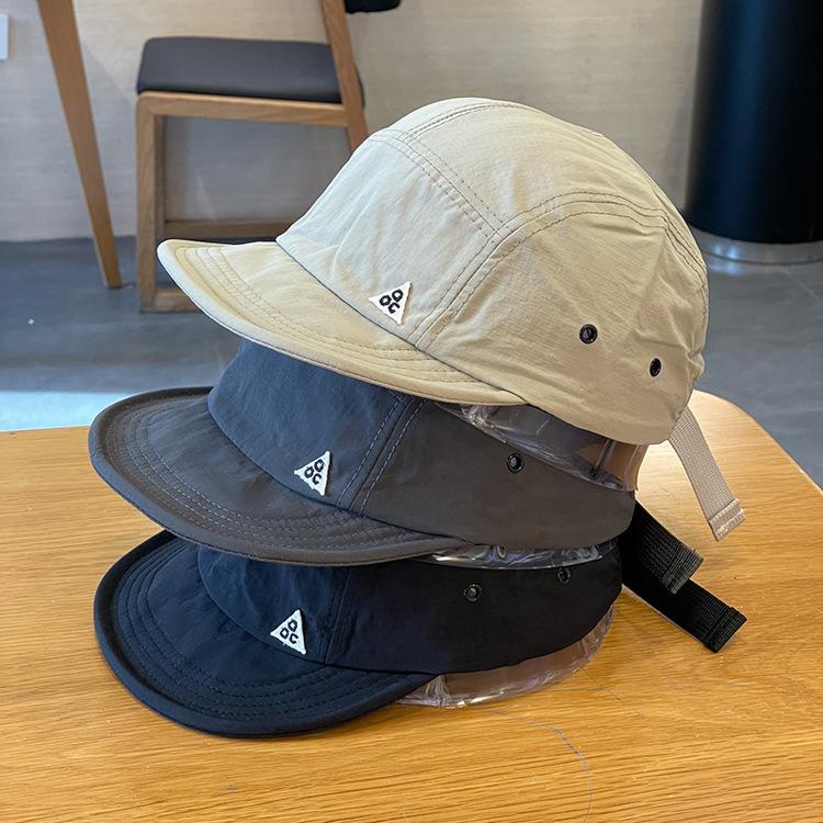 Spring, Summer, Autumn Outdoor Quick-Dry Baseball Cap Women's Japanese Short Brim Baseball Hat Men and Women Street Soft Brim Five-Piece Sun Hat