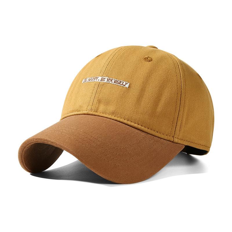 Spring Summer New Pure Cotton Baseball Cap Women Fashion Color-Block Soft Top Duckbill Cap Men Outdoor Casual Versatile Sun Hat