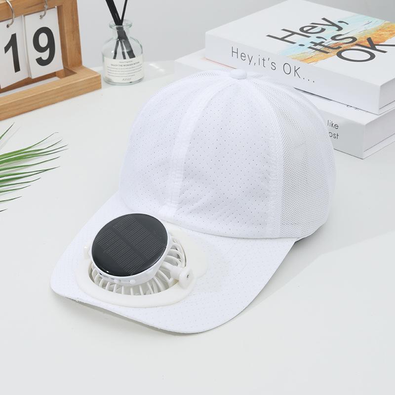 Summer Solar Charging Digital Display Fan Outdoor Quick-Dry Sunshade Sun Protection Wide Breathable Brim Hat Baseball Cap