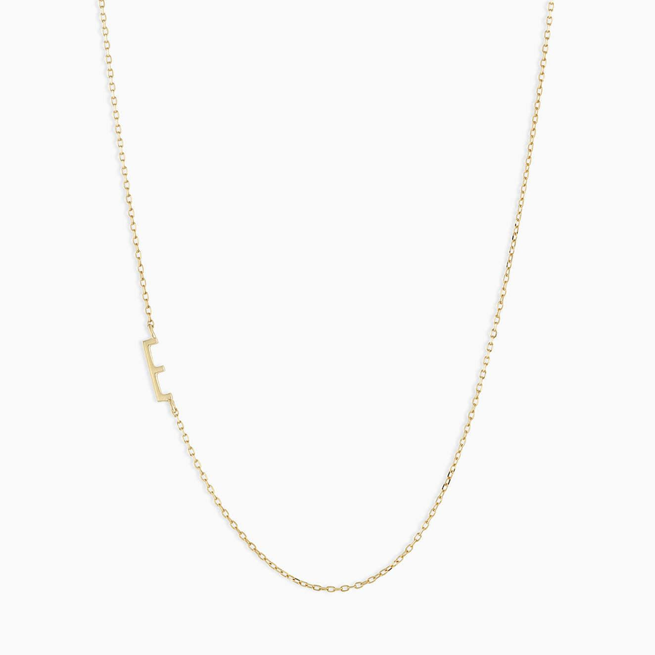 Titanium Steel High Color Retention 26 Letters Capital Initial Necklace for Women Clavicle Chain Gold Plated