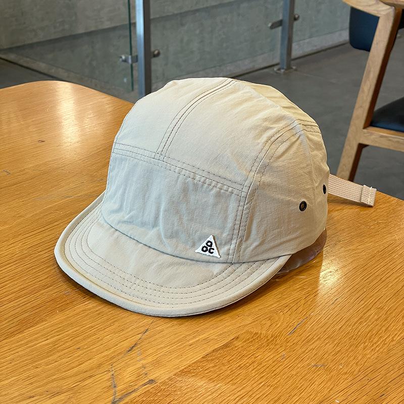 Spring, Summer, Autumn Outdoor Quick-Dry Baseball Cap Women's Japanese Short Brim Baseball Hat Men and Women Street Soft Brim Five-Piece Sun Hat