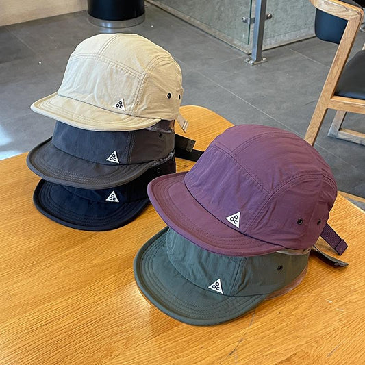 Spring, Summer, Autumn Outdoor Quick-Dry Baseball Cap Women's Japanese Short Brim Baseball Hat Men and Women Street Soft Brim Five-Piece Sun Hat