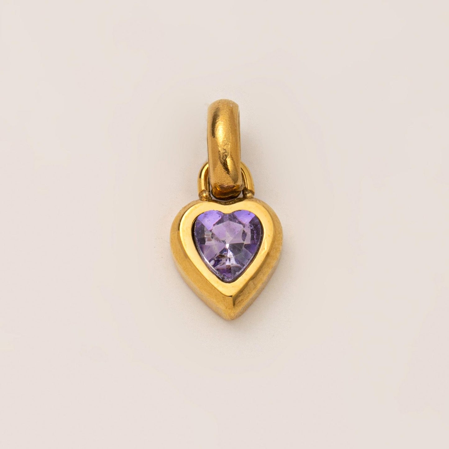 Titanium Steel Necklace Rectangular December Birthstone Pendant Colorful Zircon Clavicle Chain for Women Color Retention 18K Gold Plated Color Retention