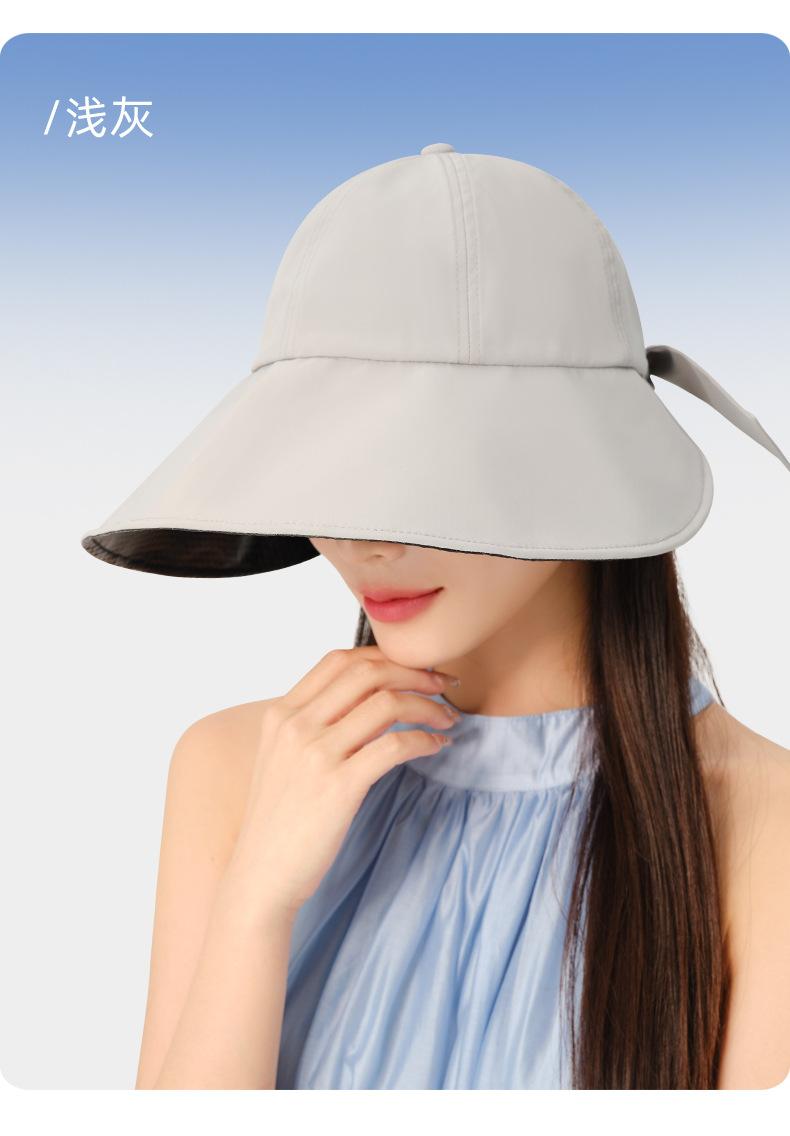 Spring and Summer New Sun Hat Large Brim Vinyl Sun Protection Hat Women UV Protection Foldable Sun Hat
