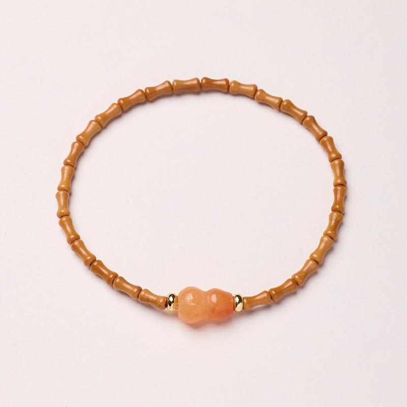 Temple Style Natural Olive Stone Bracelet New Chinese Style Bamboo Knot Bracelet Taoist Temple Souvenir Wholesale