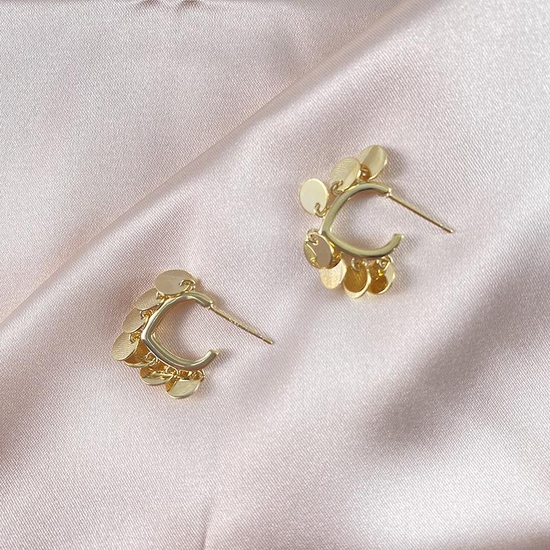 Non-Pierced Earrings for Women Mosquito Coil Ear Clips Heart-Shaped Earrings High-End Earrings New Style