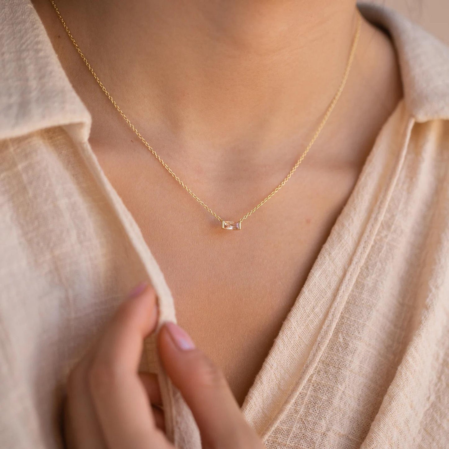 Titanium Steel Birthstone 12 Birthstone Zircon Necklace Monthly Stone Women High Color Retention Ins Necklace