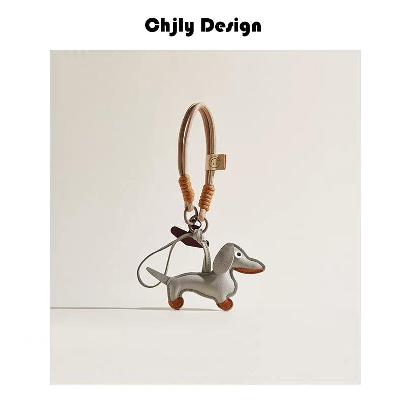 Woven Anti-Lost Short Rope Dachshund Dog Bag Pendant Phone Lanyard Car Keychain Little Pegasus Pendant