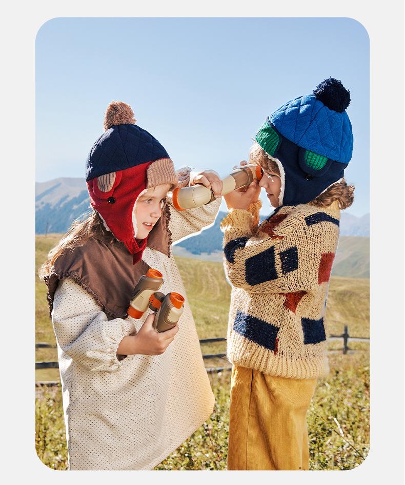 Children's Hat Winter Baby Lei Feng Hat Autumn Winter Boys Girls Kids Korean Style Fleece Lined Warm Ear Protection Hat