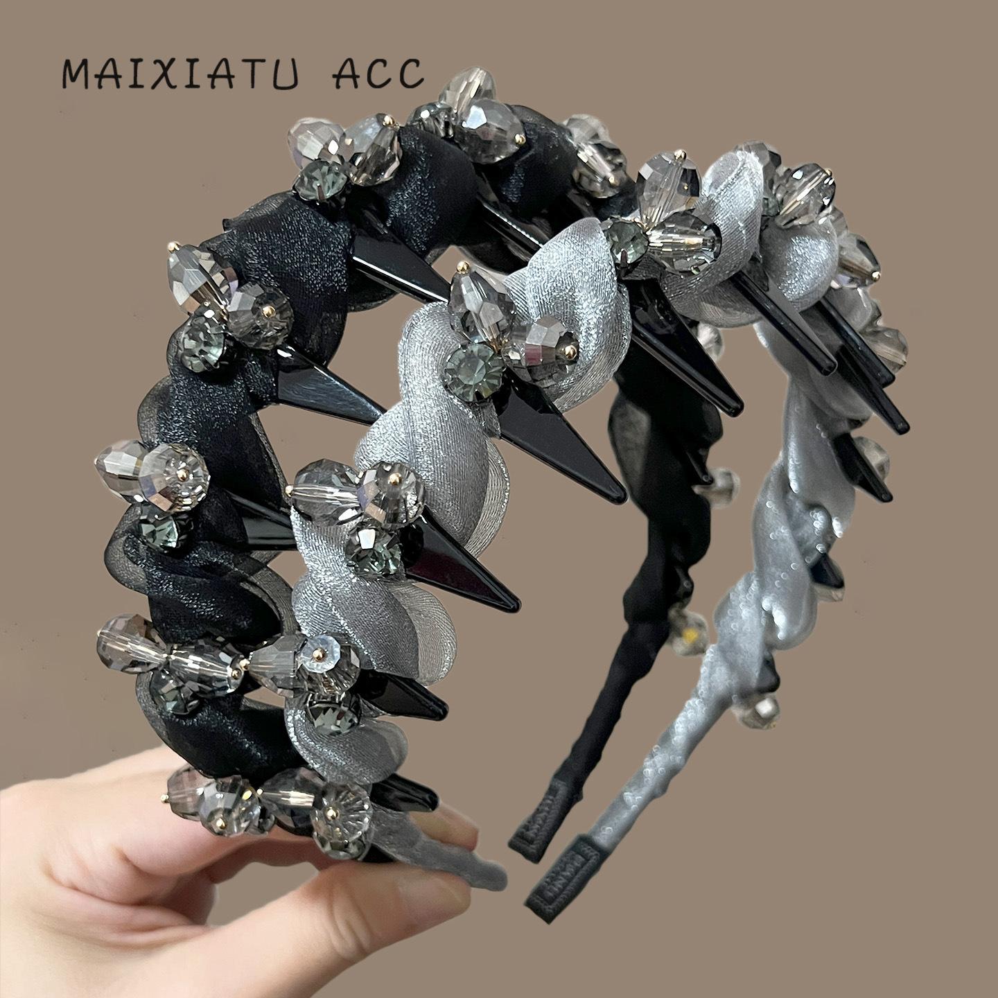 Minimalist Fashion Tooth Comb Headband for Women, High Skull Top Headband, High-End Luxury Versatile Universal Headband