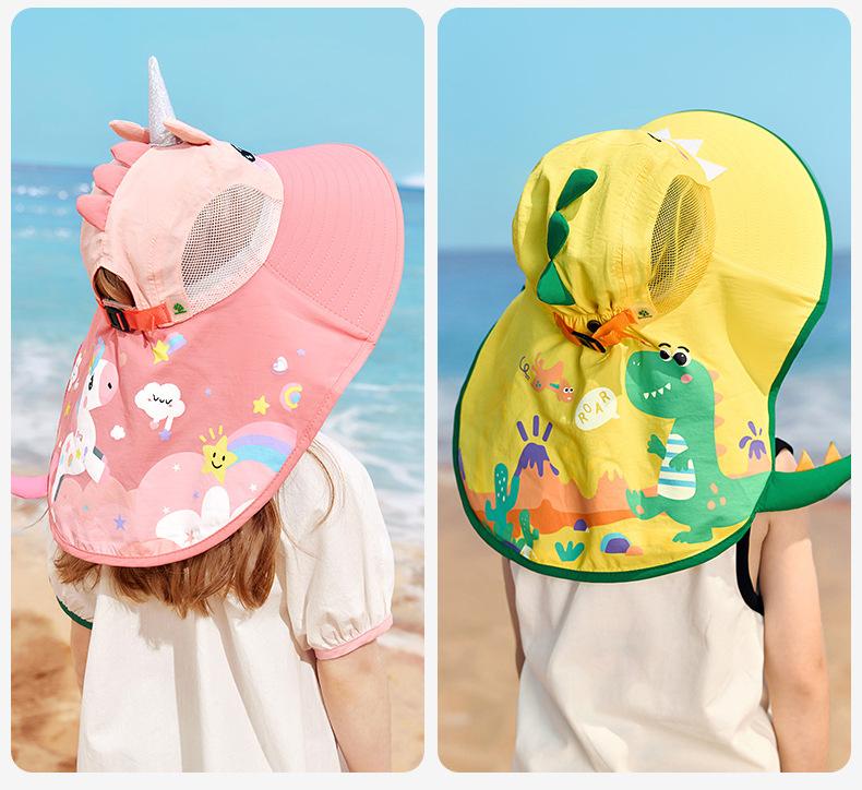 Children's Sun Hat UV Protection Baby Sunshade Sun Hat Boys Girls Summer Beach Hat Wide Brim