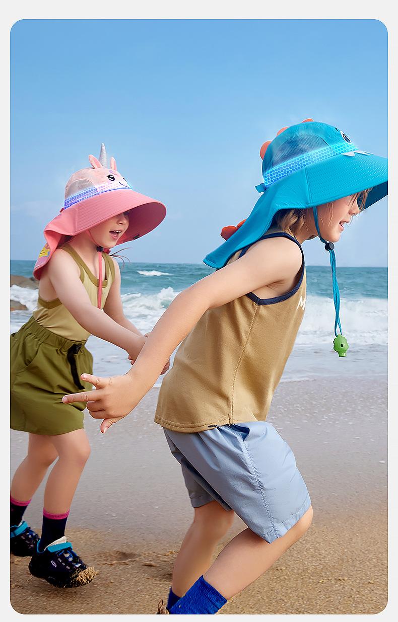 Children's Sun Hat UV Protection Baby Sunshade Sun Hat Boys Girls Summer Beach Hat Wide Brim
