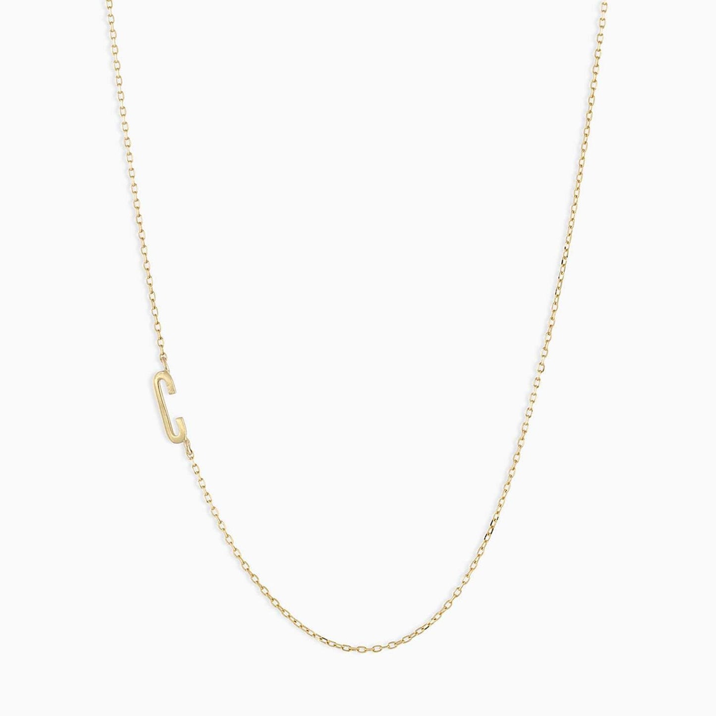 Titanium Steel High Color Retention 26 Letters Capital Initial Necklace for Women Clavicle Chain Gold Plated
