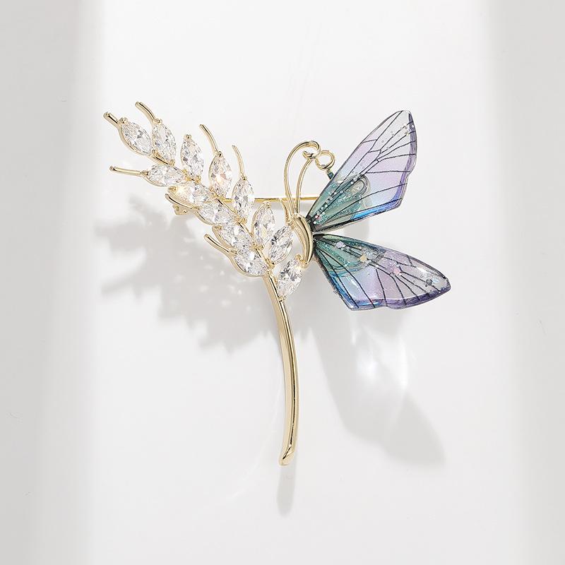Sparkling Acrylic Transparent Wings Dragonfly Brooch Clothing Accessories Butterfly Corsage Bee Pin
