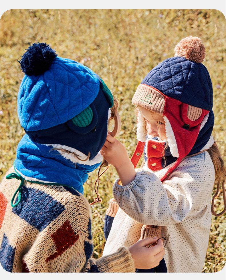 Children's Hat Winter Baby Lei Feng Hat Autumn Winter Boys Girls Kids Korean Style Fleece Lined Warm Ear Protection Hat