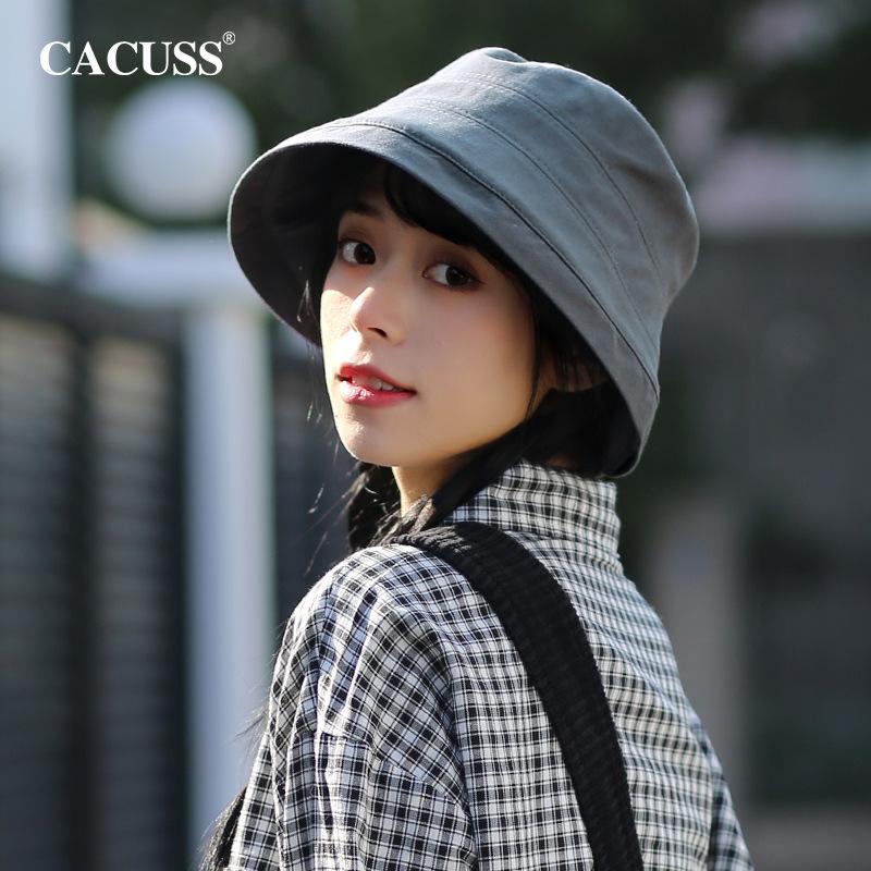 Sun Hat for Women Simple Versatile Fisherman Hat In Stock Japanese Style Large Head Circumference Sun Hat Korean Trendy Brand Wide Brim Hat
