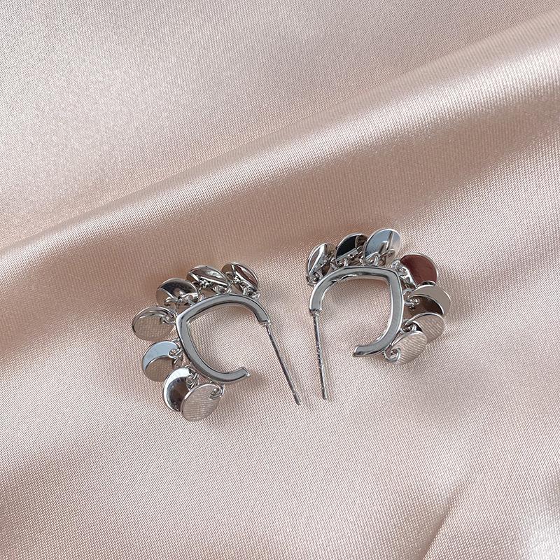 Non-Pierced Earrings for Women Mosquito Coil Ear Clips Heart-Shaped Earrings High-End Earrings New Style