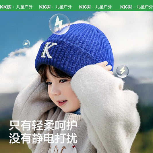 Children's Hat Boys and Girls Autumn Winter Korean Style Warm Knitted Anti-Pilling Fashion Baby Wool Hat