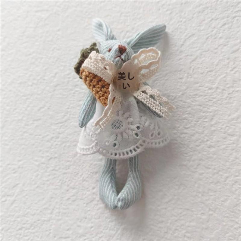 Spring Summer Fabric Flower Brooch Japanese Style Fresh DIY Small Pendant Cute Bag Animal Accessories Hair Clip Accessories