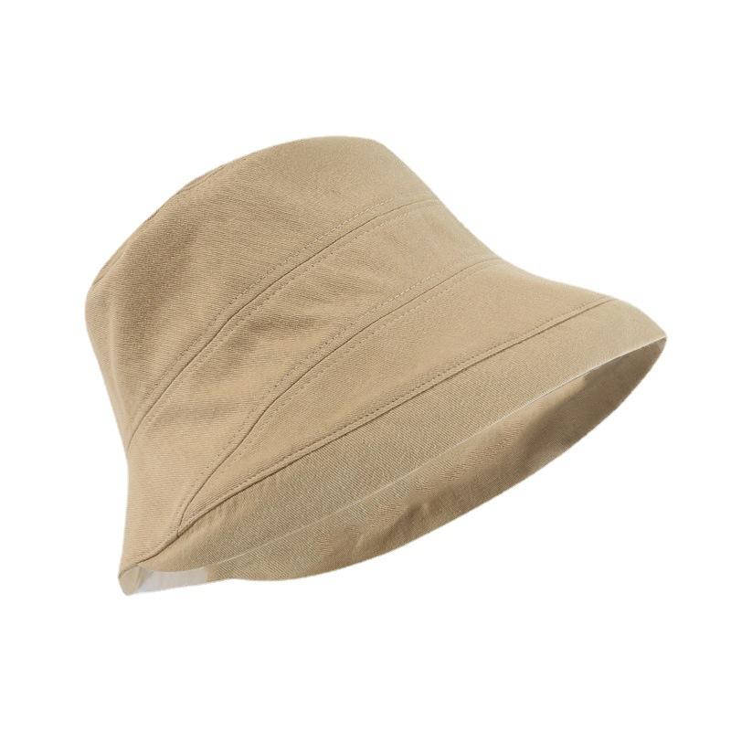 Sun Hat for Women Simple Versatile Fisherman Hat In Stock Japanese Style Large Head Circumference Sun Hat Korean Trendy Brand Wide Brim Hat