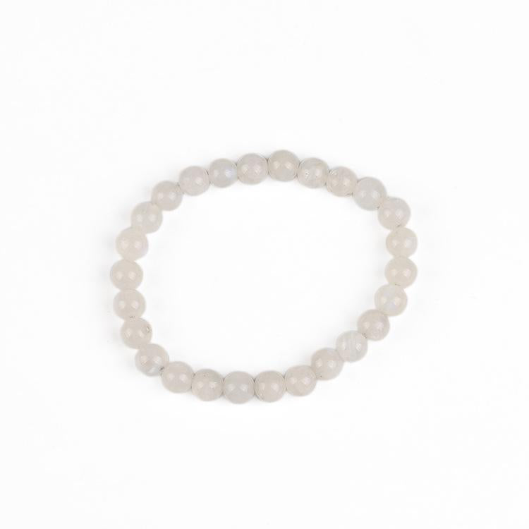 Brazilian Natural White Moonstone Bracelet Original DIY Single Circle Bracelet Female Moonstone Jewelry Jewelry Hand Accessories