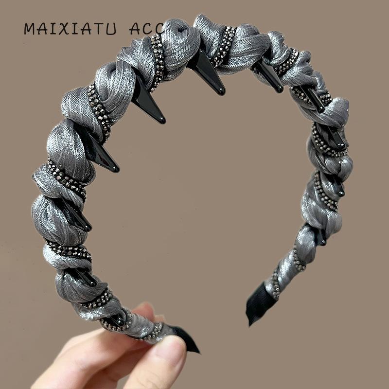 Versatile Gentle Fluffy Hairband for Women 2025 New High Skull Top Face Slimming Headband Tooth Comb Hair Clip