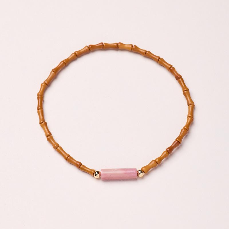 Temple Style Natural Olive Stone Bracelet New Chinese Style Bamboo Knot Bracelet Taoist Temple Souvenir Wholesale