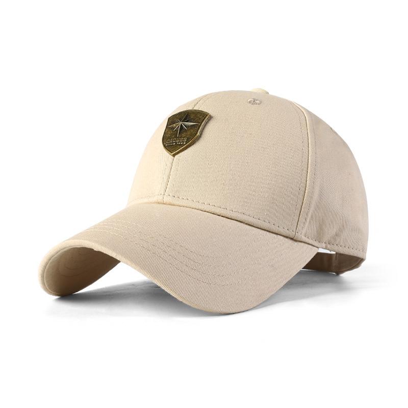 Men's Hard Top Baseball Cap Pure Cotton Comfortable Versatile Duckbill Cap Spring Summer Korean Style Large Head Circumference Hat