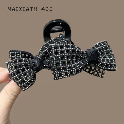Oriental Pearl [Zhilan] Ancient Style French Korean Bow Elegant Hair Clip High-end Hair Accessory