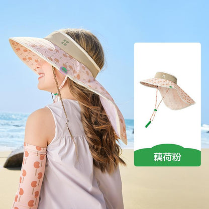 Children's Sun Hat Original Yarn Boys Girls Sunshade Hat Summer UV Protection Baby Sun Hat Open Top Wide Brim