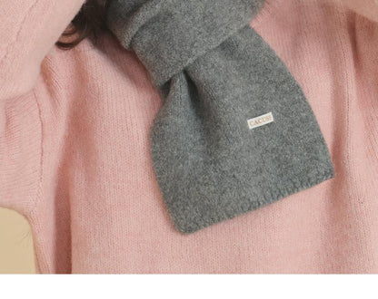 Winter Scarf Wool Blend Warm Neck Scarf Simple Versatile Shawl Cold-Proof Neck Warmer Scarf Unisex