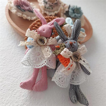 Spring Summer Fabric Flower Brooch Japanese Style Fresh DIY Small Pendant Cute Bag Animal Accessories Hair Clip Accessories