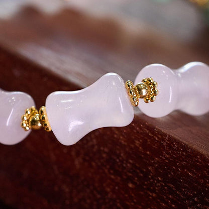 Natural Tianshan Jade Bamboo Knot Bracelet for Women Wallet Drum Money Bag Golden Silk Jade High-end Feel Bestie Bracelet Gift