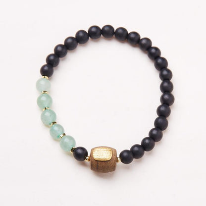 Half Mountain Half Water Soil Agarwood Green Dongling Five Strands Bracelet Niche High-end Bracelet Gift Live Streaming Source