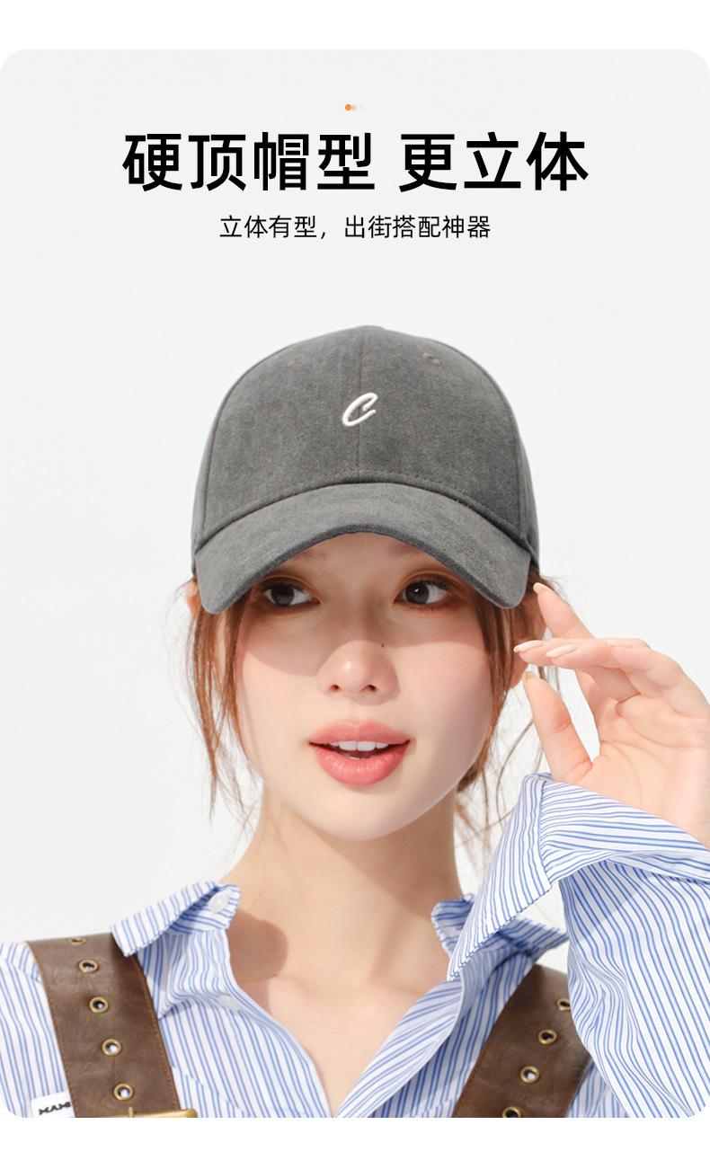 Spring Summer Hat Women Outdoor Sun Protection Baseball Cap Men Original Retro Embroidery Face Slimming Duckbill Cap