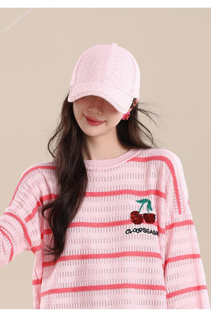 Classic Style Baseball Cap for Women Autumn and Winter Peaked Cap Korean Style Trendy All-Matching Hat Subnet Red Wind Makes Face Look Smaller