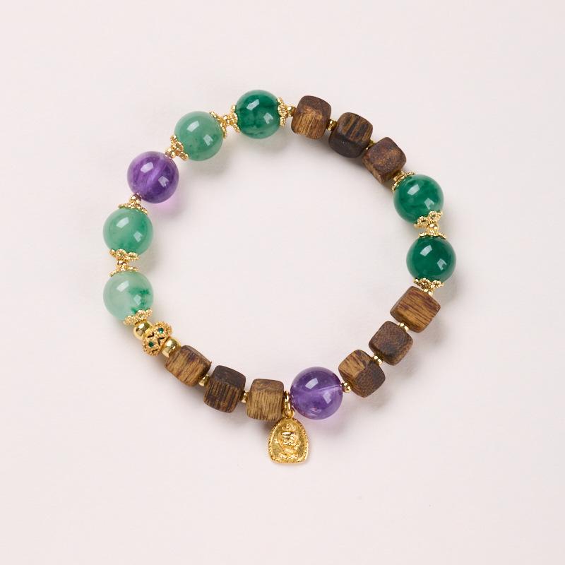 Natural 8MM African Jade Bracelet Neon Jade Necklace Earrings Bracelet Festival Chinese Style Gift