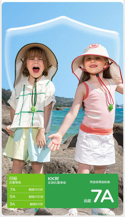Children's Sun Hat Summer UV Protection Baby Sun Hat Boys Girls Sun Hat Wide Brim Sun Hat