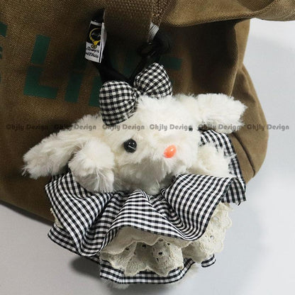 Plush Soft Cute Keychain Pendant Little Red Book Same Style Adorable Rabbit Plush Doll Cartoon Bag Pendant for Women
