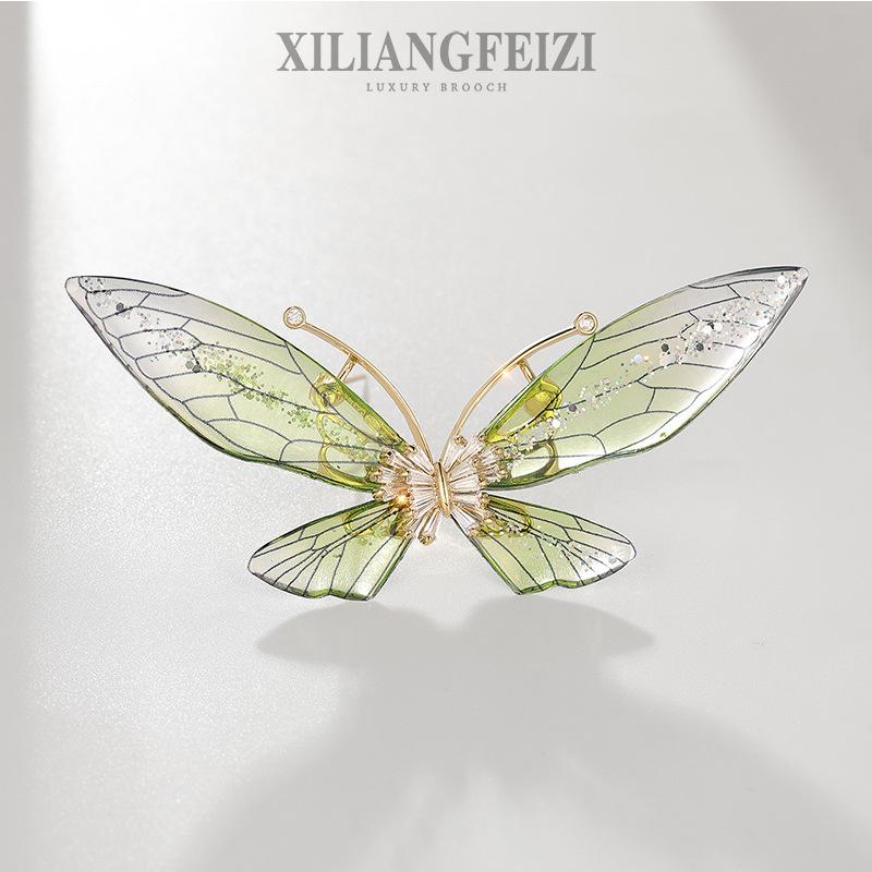 Sparkling Acrylic Transparent Wings Dragonfly Brooch Clothing Accessories Butterfly Corsage Bee Pin