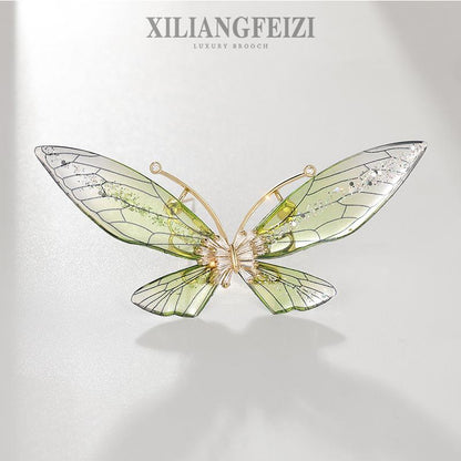 Sparkling Acrylic Transparent Wings Dragonfly Brooch Clothing Accessories Butterfly Corsage Bee Pin