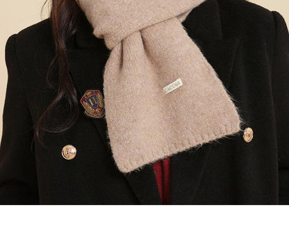 Winter Scarf Wool Blend Warm Neck Scarf Simple Versatile Shawl Cold-Proof Neck Warmer Scarf Unisex