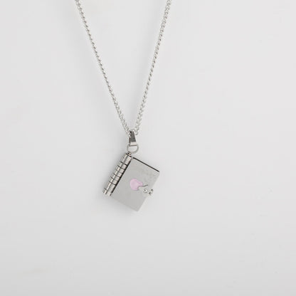 Valentine's Day Design Heart-shaped Pendant Necklace Commemorative Open and Close Heart Pendant Clavicle Chain Copper Plated with 18K Gold