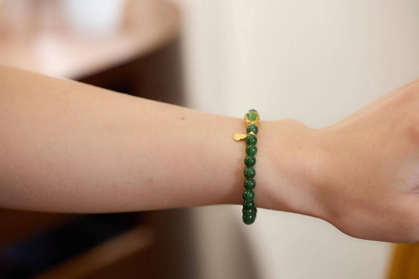 Natural Hetian Jade Jadeite Bracelet for Women S925 Silver Jadeite Gourd Fortune Bracelet