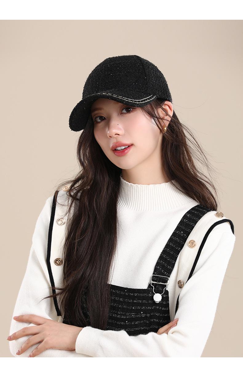 Classic Style Baseball Cap for Women Autumn and Winter Peaked Cap Korean Style Trendy All-Matching Hat Subnet Red Wind Makes Face Look Smaller