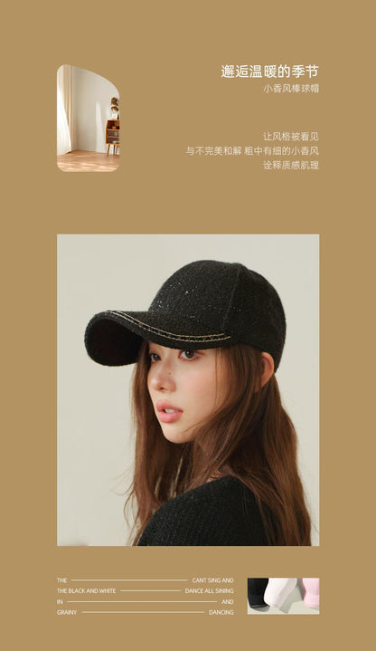 Classic Style Baseball Cap for Women Autumn and Winter Peaked Cap Korean Style Trendy All-Matching Hat Subnet Red Wind Makes Face Look Smaller